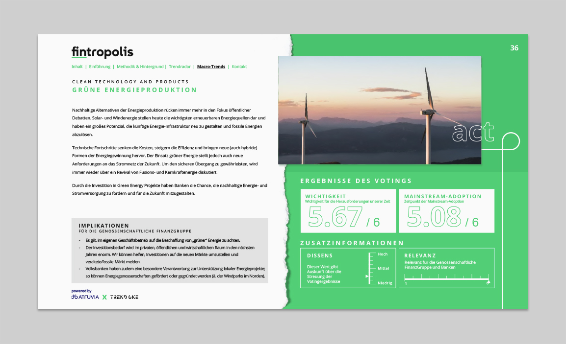 TRENDONE Trendradar Nachhaltigkeit Grüne Energieproduktion